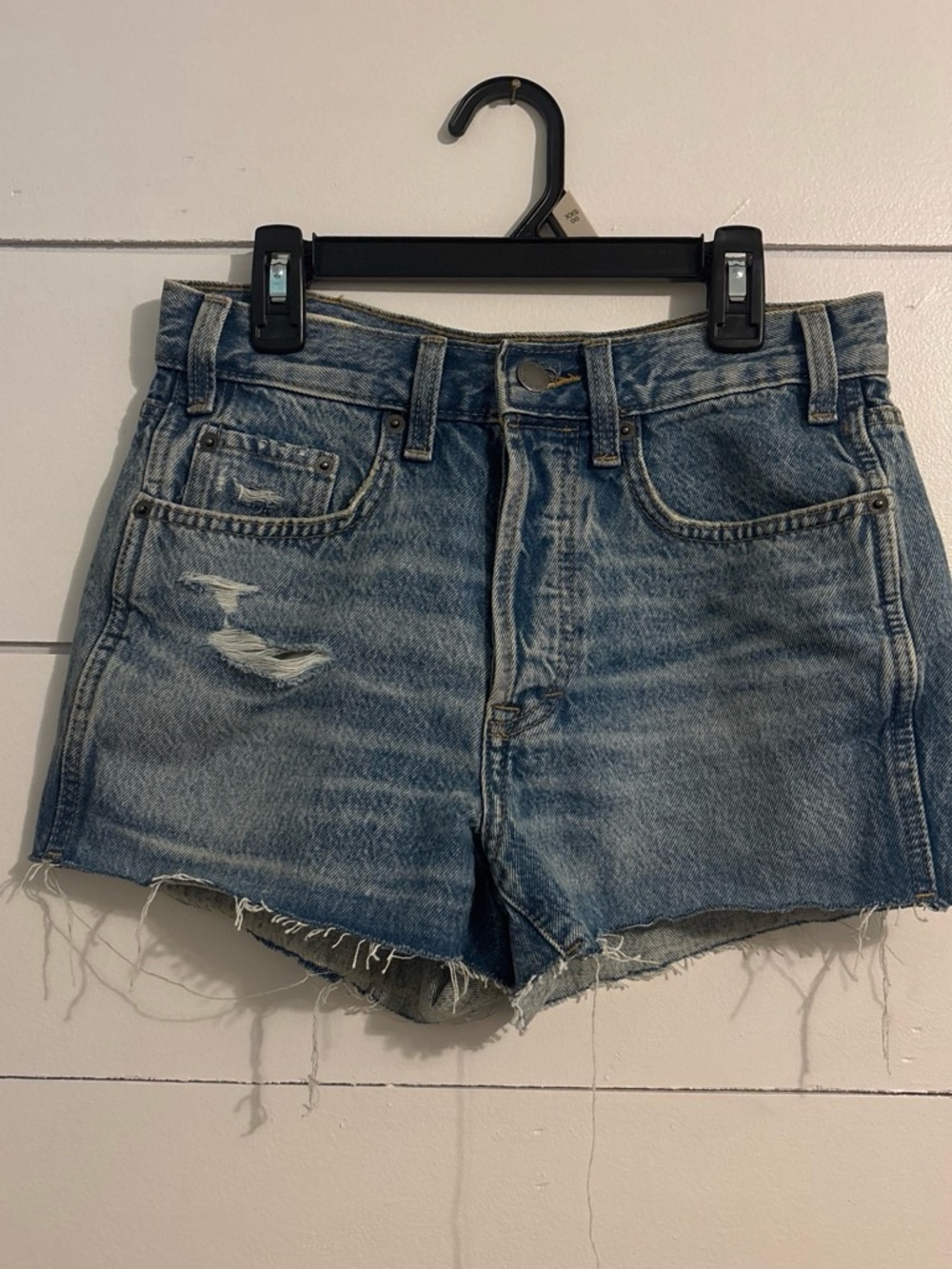 Universal Thread Distressed Light Blue Denim Shorts